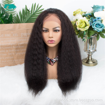 Wholesale kinky straight 13*4 lace wigs for black women